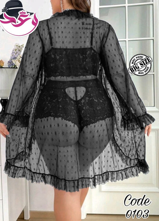 لانجري حريمي تلت قطع بيج سايز