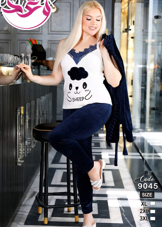 بيجاما 3 قطع حريمي