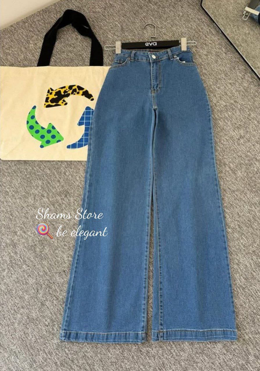 بنطلون جينز وايد ليج حريمي
