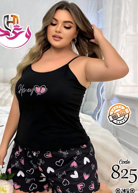 هوت شورت بيح سايز قلوب