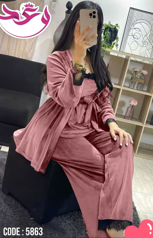 بيجاما 3 قطع وان سايز