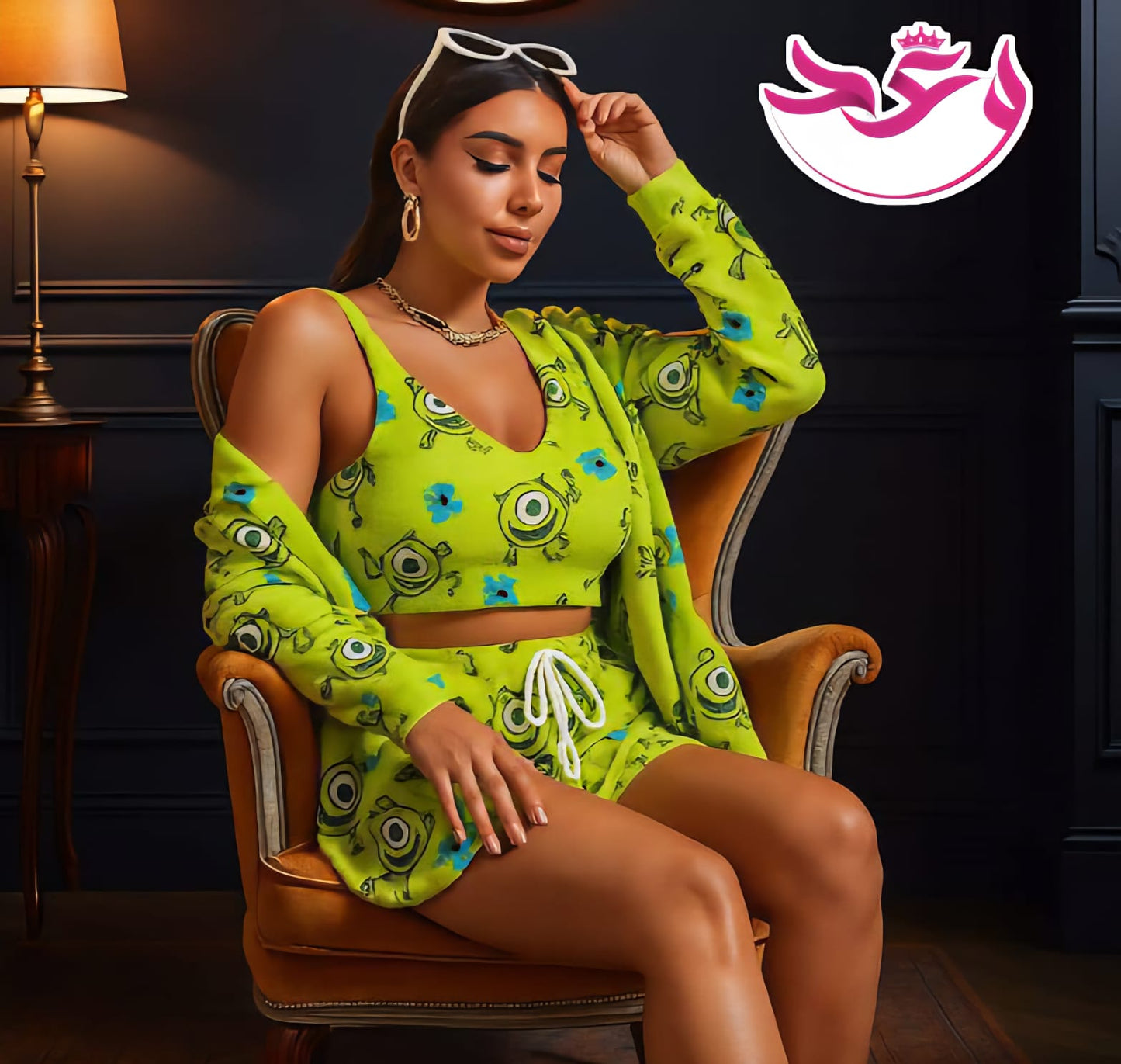 طقم هوت شورت بروب كراتي البعبع حريمي