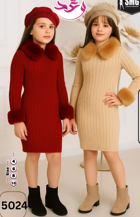 فستان اطفالي شتوي