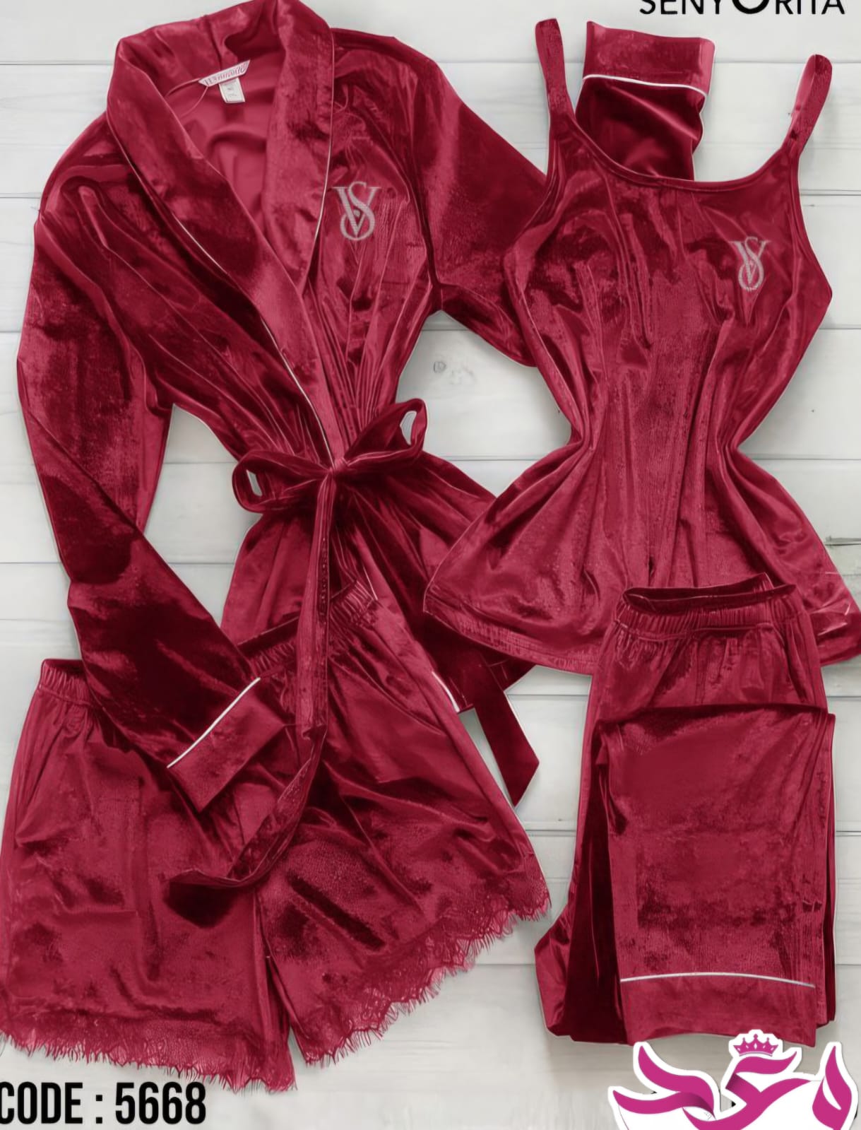 بيجاما حريمي اربع قطع