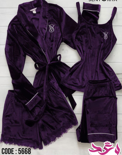 بيجاما حريمي اربع قطع