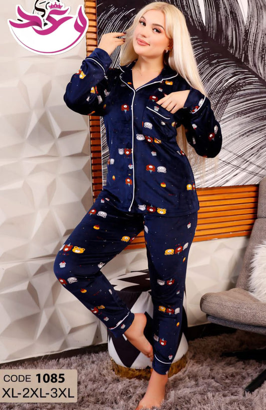 بيجاما حريمي بزراير