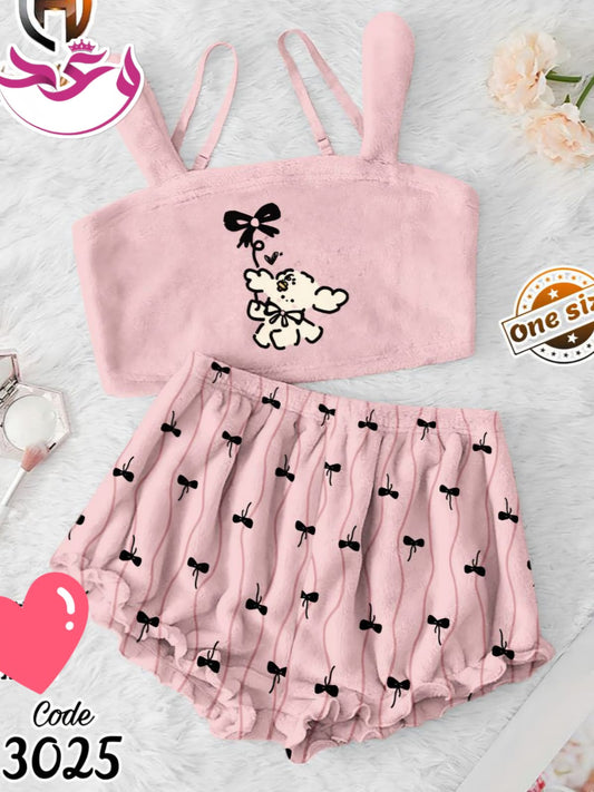 طقم هوت شورت قطعتين حريمي