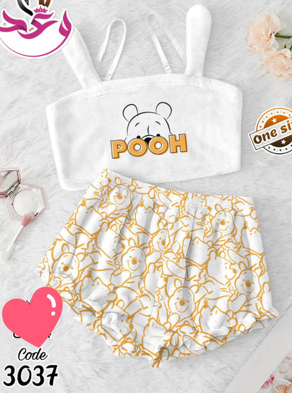 طقم هوت شورت قطعتين حريمي