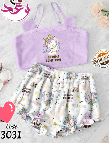 طقم هوت شورت قطعتين حريمي