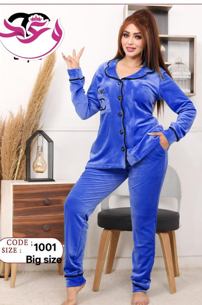 ببجاما  زراير قطعتين حريمي