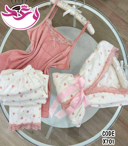 بيجاما حريمي بروب تلت قطع