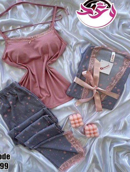 بيجاما حريمي بروب تلت قطع